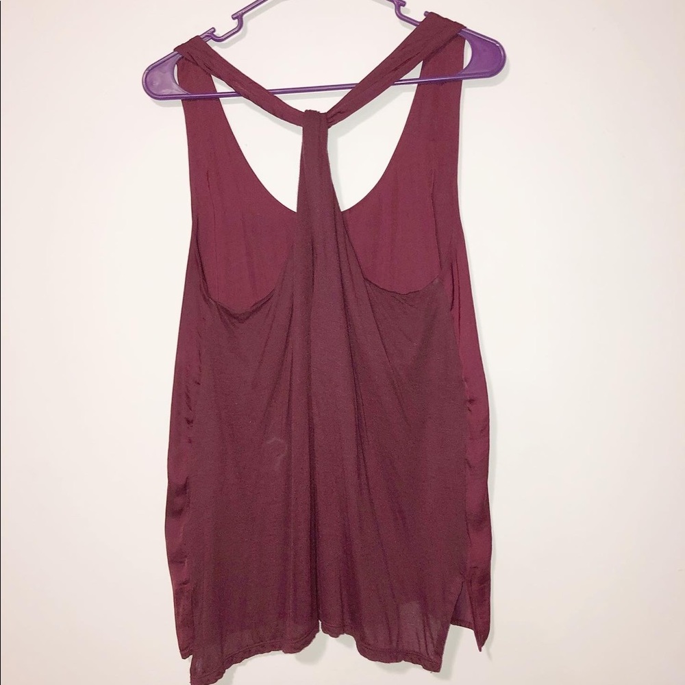 Maroon Keyhole Racerback Tank - Picture 3 of 3